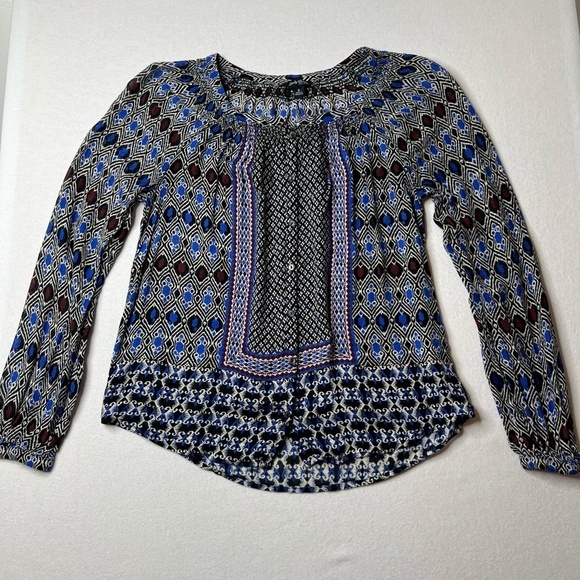 Lucky Brand Women's Blouse Boho Hippie Flowy Shirt Top Size Small - Picture 3 of 11